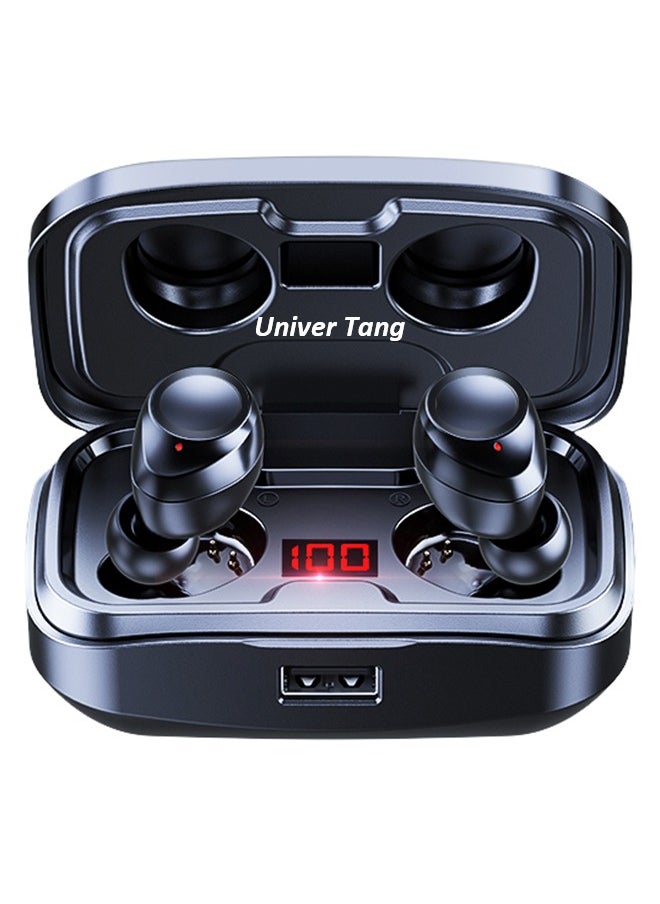 Univer Tang - True Wireless Earbuds, HiFi Stereo Ear Buds, Bluetooth 5.4 Ultra-fast Connection In-Ear Earphone with Magnetic 2000mAh Charging Case,Type-c Cltra-fast Charging In-ear Music Headset Built in Mic for Clear Voice Call, Active Noise Cancellation Headphone,Waterproof and Anti-sweat,Black - Image 1