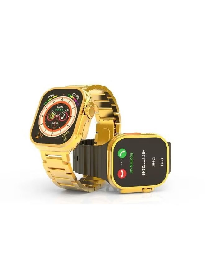 Haino Teko Germany G9 Ultra Max Smart Watch with NFC Always on Display Wireless Charging for Men's and Women's Golden Edition - Image 1