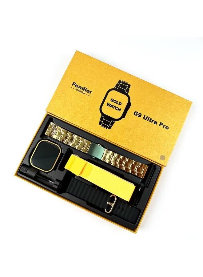 Haino Teko Germany G9 Ultra Max Smart Watch with NFC Always on Display Wireless Charging for Men's and Women's Golden Edition - Image 2