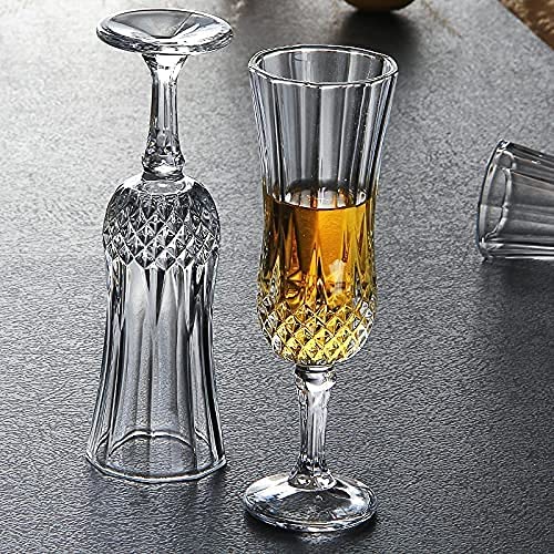 BLISS START Red Wine Glass Long Champ Champagne Glass Set of 6 PCs 220 ml Flute WineWhiskey Beer Water Juice TequilaRum Brandy ScotchCocktail Glasses - Image 4