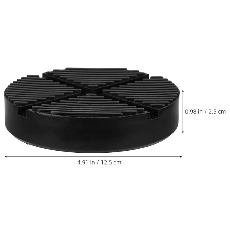 Universal Rubber Floor Jack Pad Slotted Frame Rail Protector Vehicle Safety Cushion Black - Image 3
