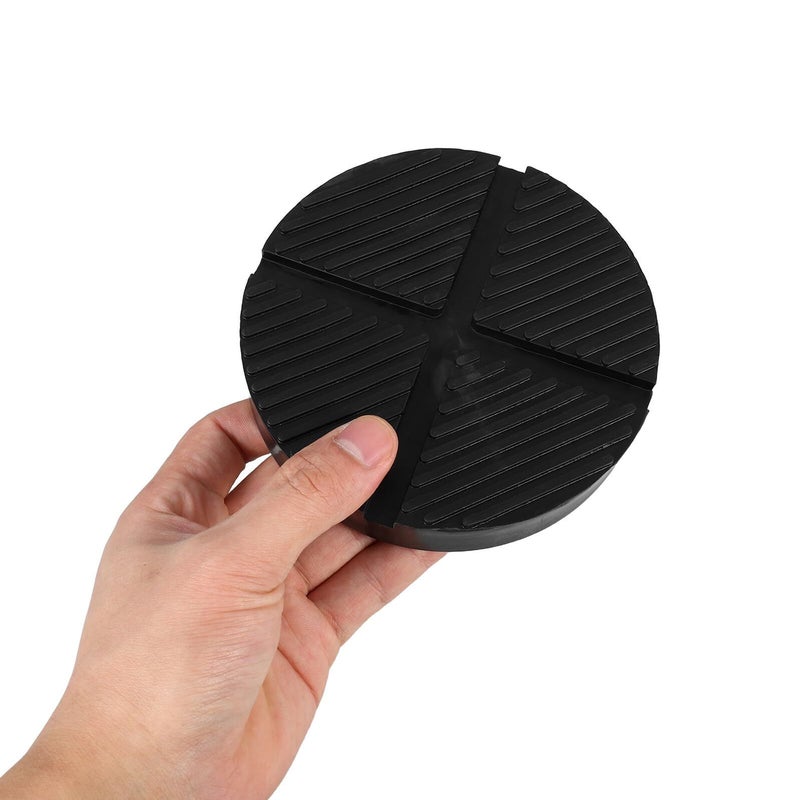 Universal Rubber Floor Jack Pad Slotted Frame Rail Protector Vehicle Safety Cushion Black - Image 5