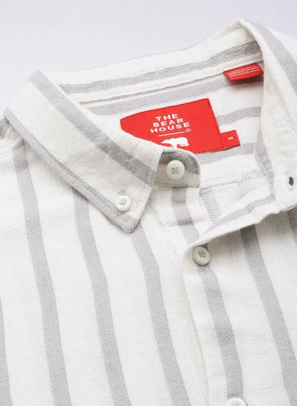 THE BEAR HOUSE Men's Shirt for Casual and Formal Wear | Classic Button-Down Style for Office, Daily Use, Travel, Events & All-Season Outfits | Versatile & Stylish Wardrobe Essential for Every Occasion