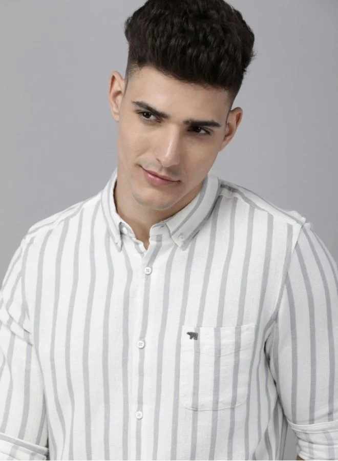 THE BEAR HOUSE Men's Shirt for Casual and Formal Wear | Classic Button-Down Style for Office, Daily Use, Travel, Events & All-Season Outfits | Versatile & Stylish Wardrobe Essential for Every Occasion