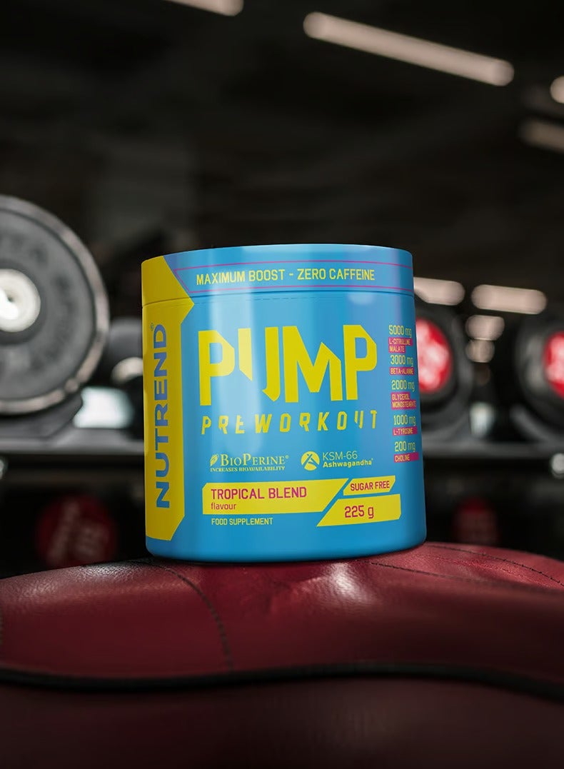 Nutrend Pump Pre-Workout 225g Tropical Blend Flavor - Image 3
