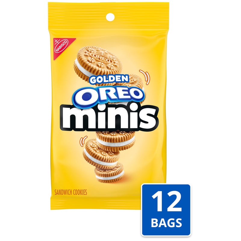OREO Minis Golden Sandwich Cookies, 12 - 3 oz Bags - Image 2
