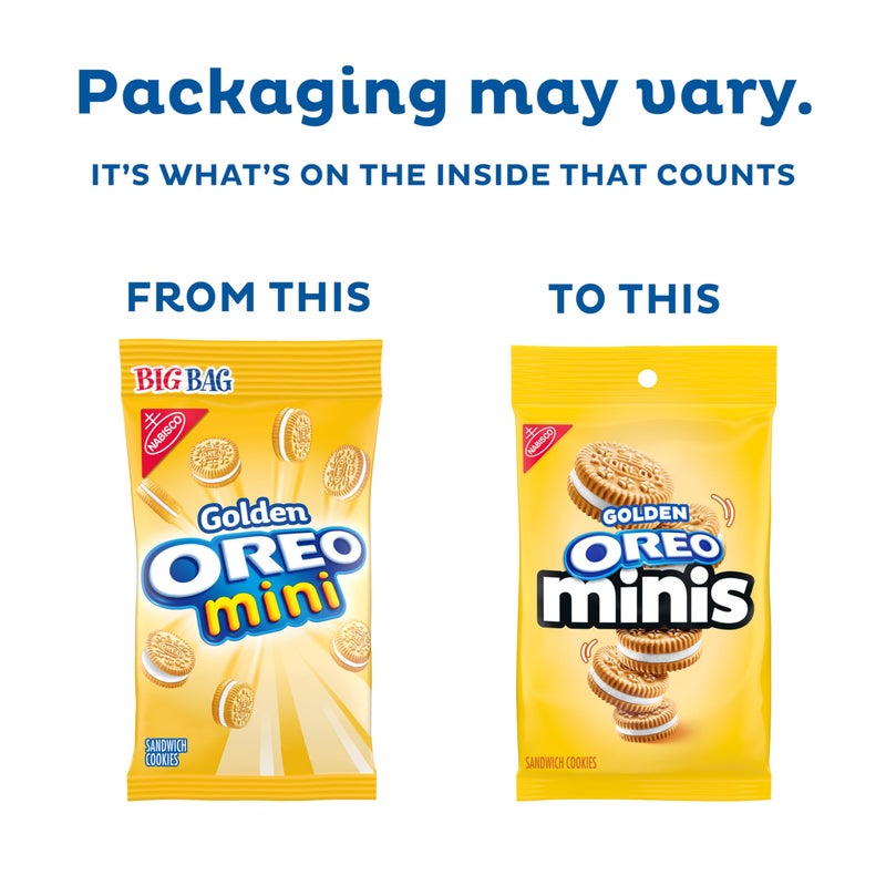 OREO Minis Golden Sandwich Cookies, 12 - 3 oz Bags - Image 3