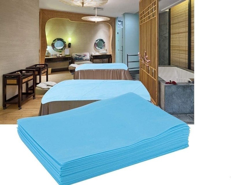 Adaamya 30 GSM - 20 pcs - Non Woven Large Multipurpose Disposable Bed Sheet for Hospitals - (Blue,Polyester) Large, 30 x 71 Inch, Pack of 20 Sheets - Image 4