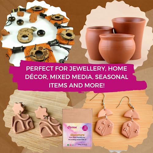 Oytra 500 Gram Signature Polymer Clay Oven Bake Clay for Jewellery Figurine Canes Making Bulk Pack (Peach Skin 47) - Image 3