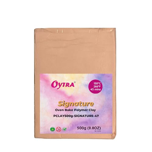 Oytra 500 Gram Signature Polymer Clay Oven Bake Clay for Jewellery Figurine Canes Making Bulk Pack (Peach Skin 47) - Image 1