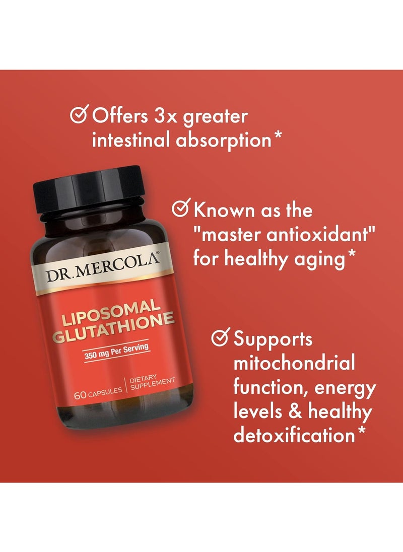 Dr. Mercola Liposomal Glutathione 350 Mg Per Serving 60 Capsules  - Image 4