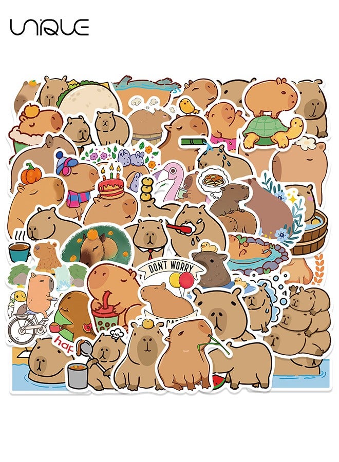 Unique 50Pcs Cartoon Capybara Doodle Stickers，Vinyl Waterproof Stickers for Water Bottles Laptop Phone Computer Guitar, Gifts for Teens, Girls, Fans - Image 5