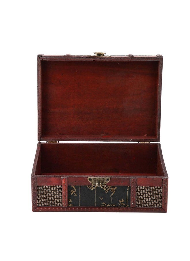 Garosa Garosa Decorative Treasure Box, Vintage Wooden Large Desktop Storage Boxes for Books Jewelry Document Stash, Without Lock(#1)  - Image 3