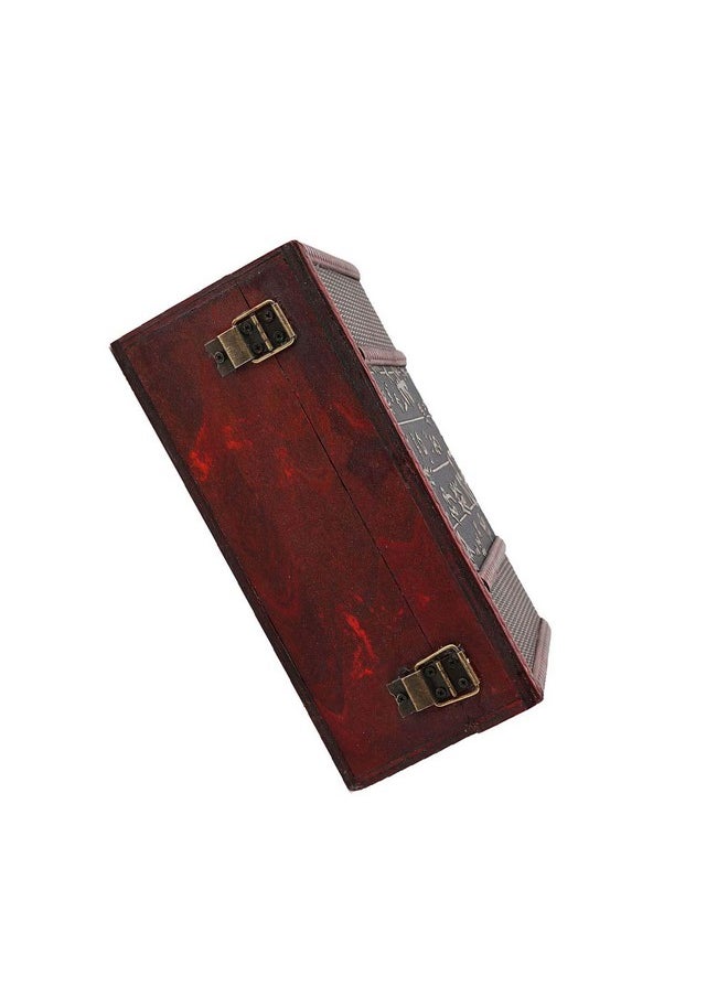 Garosa Garosa Decorative Treasure Box, Vintage Wooden Large Desktop Storage Boxes for Books Jewelry Document Stash, Without Lock(#1)  - Image 2