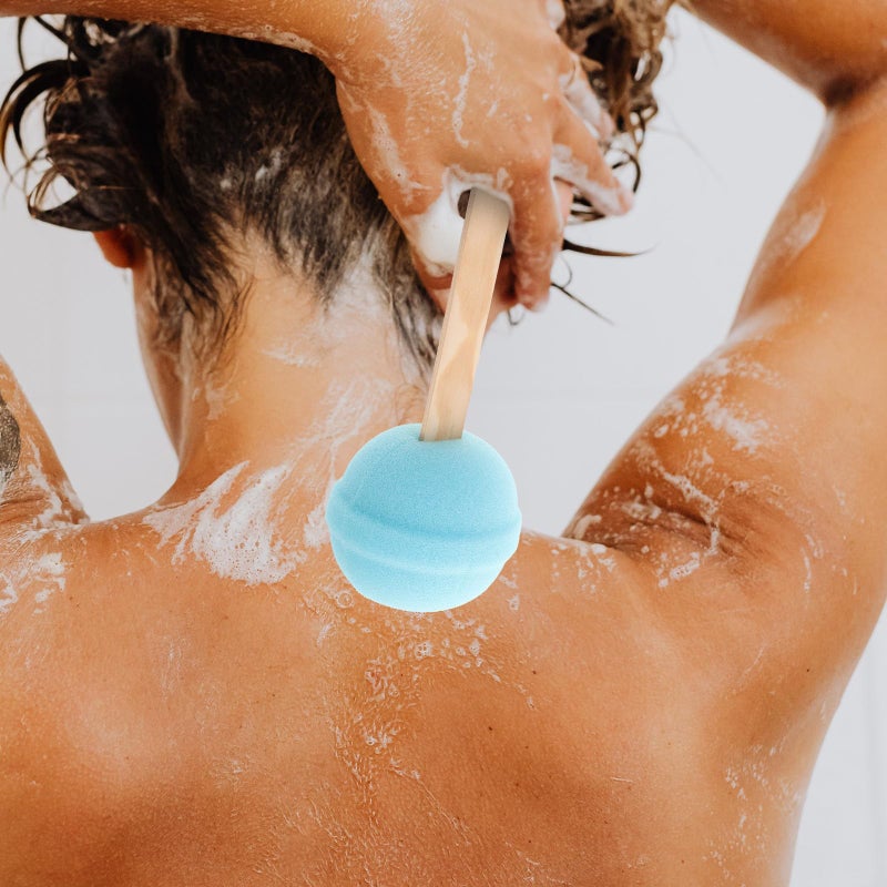 2Pcs Lollipop Shaped Exfoliating Bath Sponge With Rope Random Color For Body Scrub - Image 5