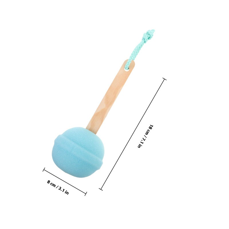 2Pcs Lollipop Shaped Exfoliating Bath Sponge With Rope Random Color For Body Scrub - Image 3