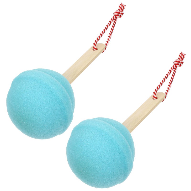 2Pcs Lollipop Shaped Exfoliating Bath Sponge With Rope Random Color For Body Scrub - Image 2