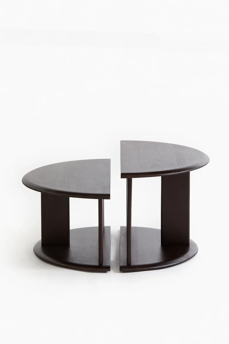 H&M 2-piece wooden coffee table set