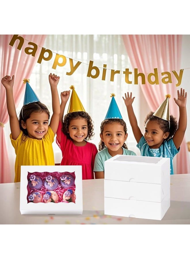 TEMLQPACK 12PCS Bakery Boxes with Window (8x5x2 Inch) for Chocolate Covered Strawberries, Cakesickle, Chocolate Truffle, Pretzel & More - Image 5