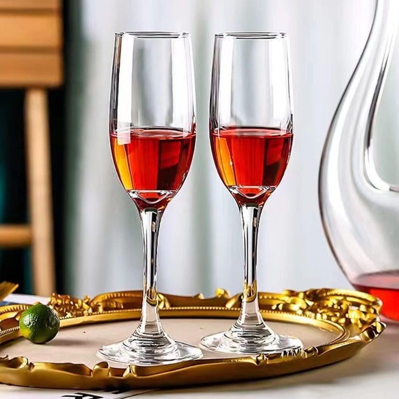 Ufrount 6oz Champagne Flute,Clear Champagne Glasses Set of 14,Elegant Stemmed Champagne Glasses Sparkling Wine Glasses for Birthday,Parties,Wedding - Image 4