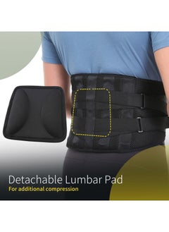BraceUP Back Brace with lumbar Pad - Back Pain Relief for Men and Women, Lumbar Support Belt for Sciatica Pain, Heavy Lifting, Waist Support, Lower Back Brace (XXL 43-53 In)  - Image 3