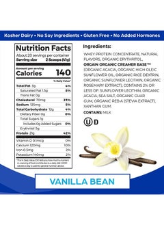 Orgain Whey Protein Powder, Vanilla Bean - 21g Grass Fed Dairy Protein, Gluten Free, Soy Free, No Sugar Added, Kosher, No Added Hormones or Carrageenan, For Smoothies & Shakes - 1.82lb  - Image 2