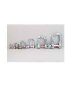 Generic Galvanized Iron (GI) D Ring Shackle Lock, Shackle Hook Clip for Heavy Duty Construction, Chain Link Tow, Marine Shackles, Gym Hook and Vehicle Recovery & DIY Projects… (Pack of 5, 16mm)  - Image 1