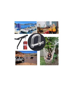 Generic Galvanized Iron (GI) D Ring Shackle Lock, Shackle Hook Clip for Heavy Duty Construction, Chain Link Tow, Marine Shackles, Gym Hook and Vehicle Recovery & DIY Projects… (Pack of 5, 16mm)  - Image 3