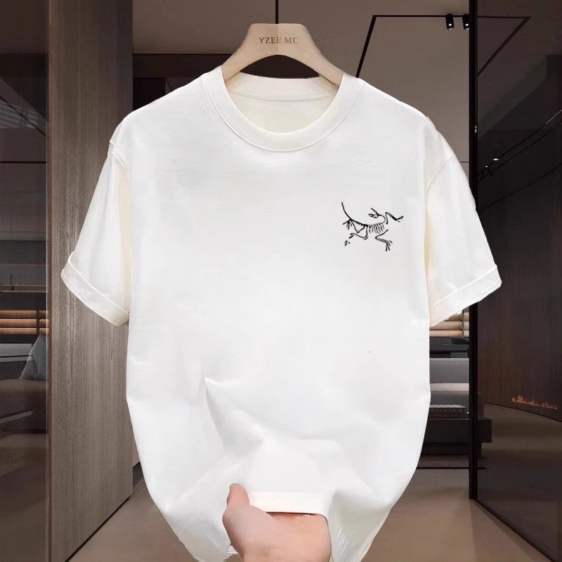 [Ole] Bird Home High Quality 300G Heavy Double Yarn Combed Short Sleeve T-Shirt Men'S Summer Joker Tide - Image 3