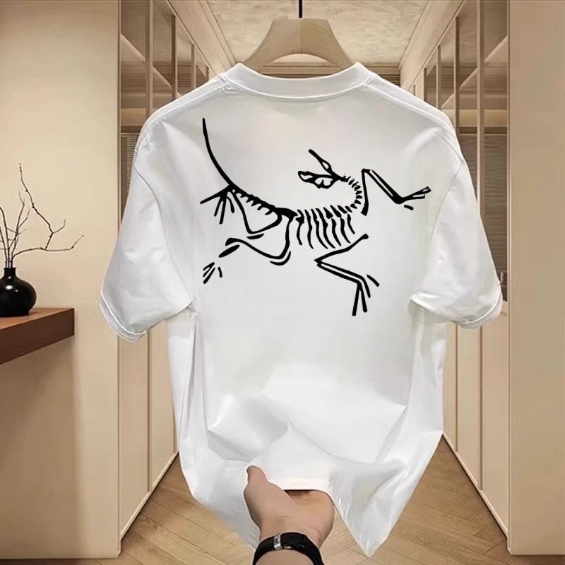 [Ole] Bird Home High Quality 300G Heavy Double Yarn Combed Short Sleeve T-Shirt Men'S Summer Joker Tide - Image 2