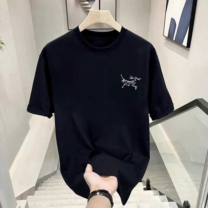 [Ole] Bird Home High Quality 300G Heavy Double Yarn Combed Short Sleeve T-Shirt Men'S Summer Joker Tide - Image 5