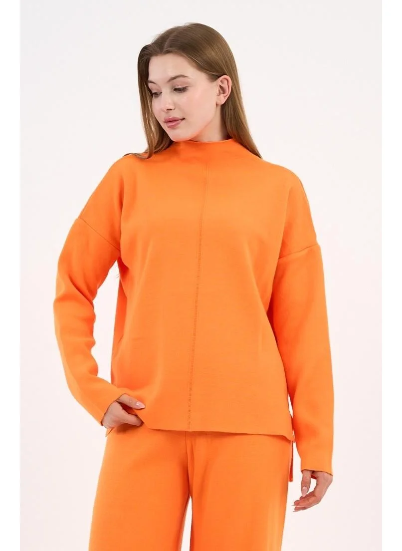 الكسندر جاردي Half Turtleneck Side Slit Knit Sweater (A90944-S-UST)