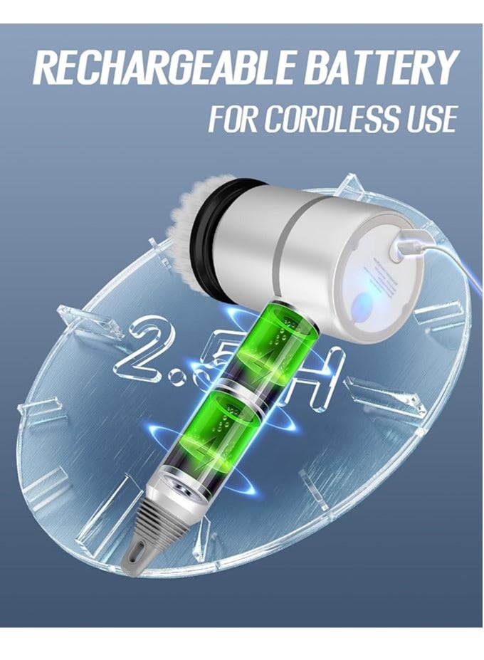 Arabest Cordless Electric Spin Scrubber, 3 Adjustable Speeds Cleaning Brush with 4 Replaceable Brush Heads, IPX7 Waterproof Electric Scrub Brush for Kitchen, Bathroom, Car, Bathtub, Floor, Window - Image 3