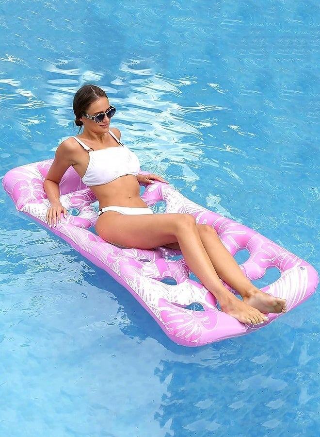 DURKU Multifunctional Inflatable Pool Float with Heart-shaped Holes for Adults, Backrest Tanning Bed, Large Lake Lounge, Suitable for Swimming Pool, Seashore, Summer Beach Party - 180*90cm - Image 1
