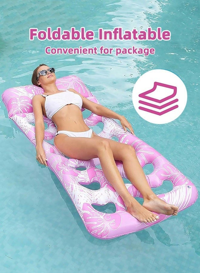 DURKU Multifunctional Inflatable Pool Float with Heart-shaped Holes for Adults, Backrest Tanning Bed, Large Lake Lounge, Suitable for Swimming Pool, Seashore, Summer Beach Party - 180*90cm - Image 3