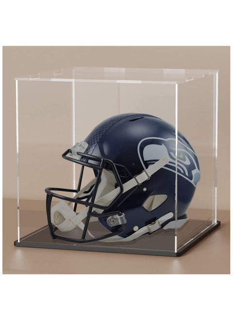 Acrylic Display Case – 12x12x12 Inch Cube with Matte Black Base and Lid for Collectibles and Figures
