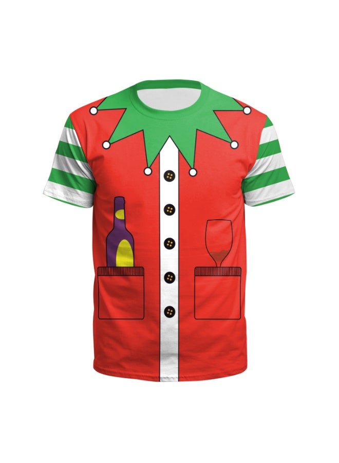 NIBEMINENT 3D Printed T-shirts Christmas Eve Christmas T-shirts Men Women Casual Short Sleeved Santa Shirt Tops Funny Christmas T Shirt - Image 1