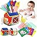 weirtoya Baby Tissue Box ToyMontessori Sensory Activity Center for 618 MonthsFarm Animals Squeaky Sounds Safety Mirror Play Silks Top Choice for Baby Registry Easter Baskets Birthday Gifts - Image 2