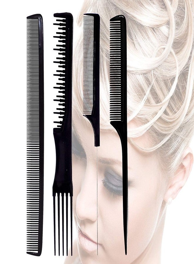 بوكسو مجموعة أمشاط احترافية لتصفيف الشعر من بوكسو، للاستخدام في صالونات التجميل، للرجال والنساء، لون أسود، 8 قطع، عبوة واحدة - Image 4