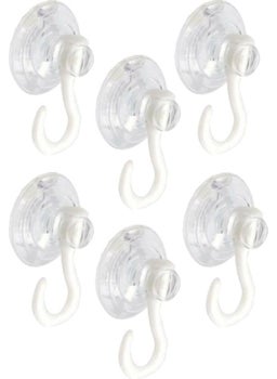 Artlantis Hanging Suction Cup Kiss 4 cm Glass Suction Cup with 6 Large Hooks Kiss Glass Hanger PVC Suction Cup Kitchen Bathroom Window and Door Glass Suction Cup  - Image 5