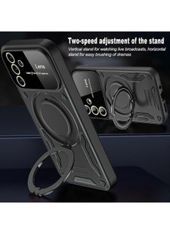SNBFA Samsung Galaxy A16 5G/4G Case Back Cover with Magnetic Stand 360° Rotate Ring and Camera Len Protector [ Drop Protection] Anti-Scratch Shockproof Phone Accessory  - Image 5