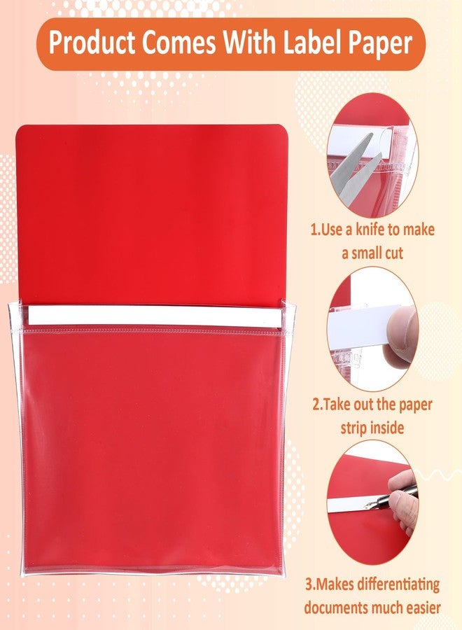 Tobeelec 6 Pcs Magnetic Wall File Organizer Magnetic Wall File Holder Refrigerator Magazine Holder for Mail Letters Paper Teacher Office Classroom Loker Supplies, 12 x 9.5 Inch (6 Colors) - Image 4