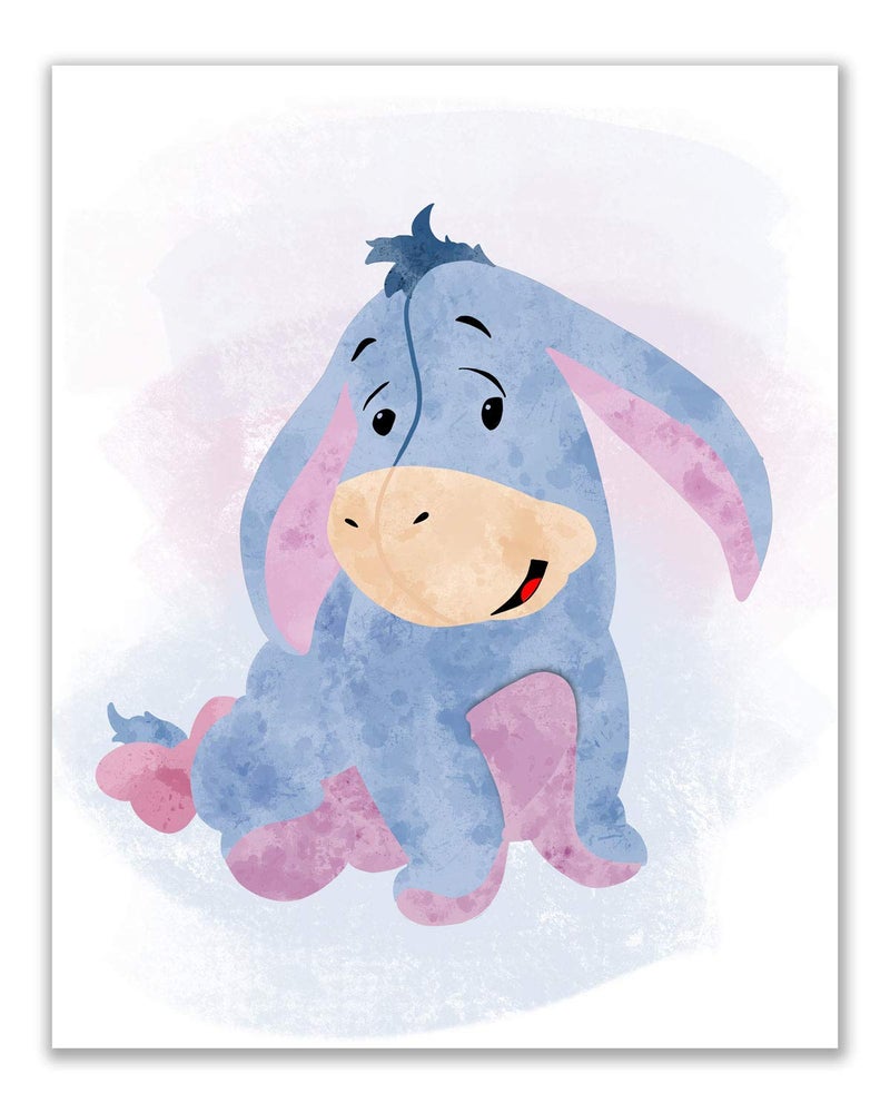 BigWig Prints Winnie the Pooh Nursery Decor - Watercolor Winnie the Pooh Wall Art, Baby Nursery Decor, Childrens Wall Art Poster Prints, Piglet Tigger Rabbit Eeyore Gifts - Unframed Set of 5 (8x10) - Image 5