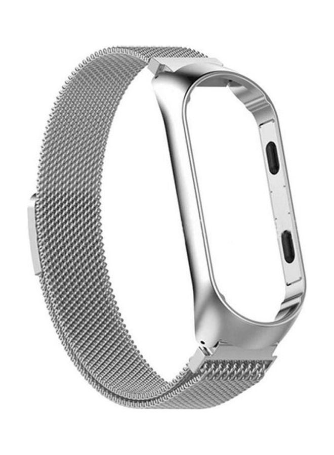 NIBEMINENT Magnetic Loop Stainless Steel Smart Watch Band Bracelet Straps Replacement For Xiaomi 3 18CmSilver Silver