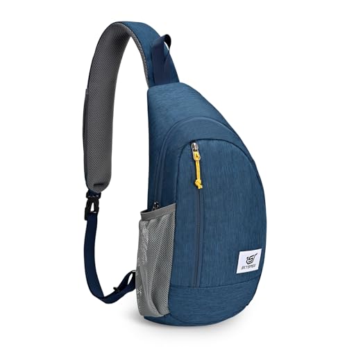 SKYSPER حقيبة سلاينغ SKYSPER RFID عبر الجسم حقيبة ظهر سلاينغ حقيبة سفر للنساء والرجال (زرقاء) - Image 1