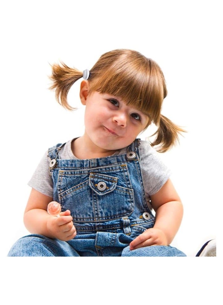 ZO7 Elastic Hair Ties, Nylon Ponytail Holders in Brown, Beige, Gold, 1 Inch Wide, 130 Pack with Storage Container - Image 3