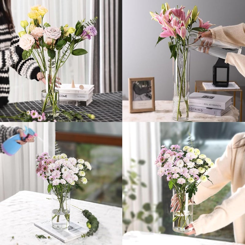 Guluto Unbreakable Transparent Flower Base, Acrylic, Stylish, Elegant, Large, Interior Vase, Hydroponic, Flower Arrangement, Artificial Flowers, Suitable for Living Room, Bedroom, Office Decoration - Image 3