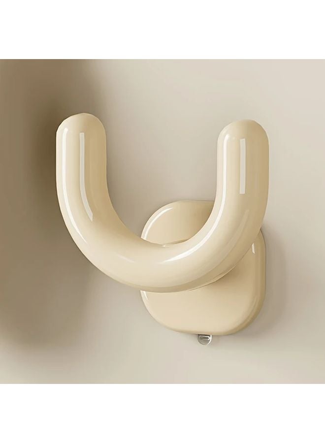 White Suction Cup Slippers Rack No Drill Wall Mounted Strong Adhesive Bathroom Door Hook - Image 1