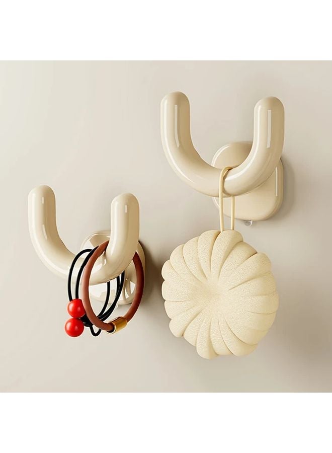 White Suction Cup Slippers Rack No Drill Wall Mounted Strong Adhesive Bathroom Door Hook - Image 5