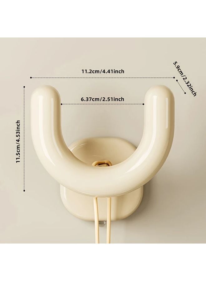 White Suction Cup Slippers Rack No Drill Wall Mounted Strong Adhesive Bathroom Door Hook - Image 3